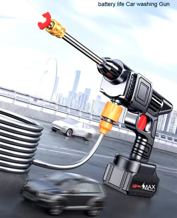 𝐇𝐚𝐩𝐩𝐲 𝐂𝐚𝐫𝐭 Double Battery Car Washer Gun – مسدس غسيل سيارات ببطاريتين