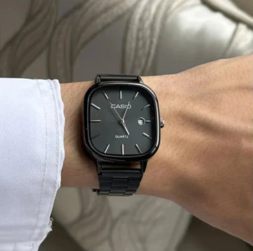 𝐇𝐚𝐩𝐩𝐲 𝐂𝐚𝐫𝐭 Casio Watch Silver + Blue – كاسيو ووتش فضي + أزرق