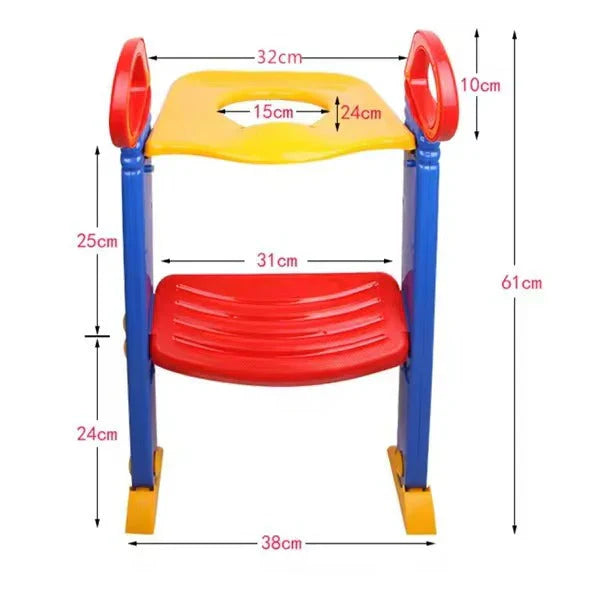 𝐇𝐚𝐩𝐩𝐲 𝐂𝐚𝐫𝐭™ Kid's Ladder Toilet Trainer – مدرب المرحاض للأطفال مع سلم