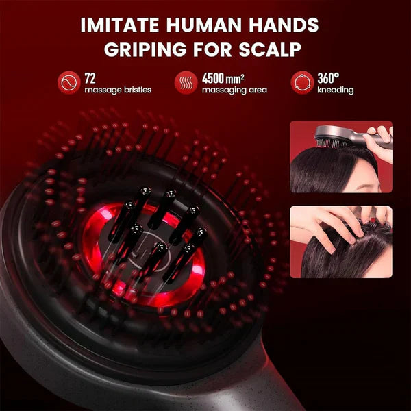 𝐇𝐚𝐩𝐩𝐲 𝐂𝐚𝐫𝐭™ Scalp Massager Brush (Red) – فرشاة تدليك فروة الرأس (حمراء)
